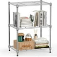 thumbnail image 1 of M MZG 3 Tier Wire Shelving Unit,3 Shelves Shelf Rack, 11.8"D x 17.7"W x 26.3"H,Metal Storage Shelves 450 lbs,Chrome, 1 of 8