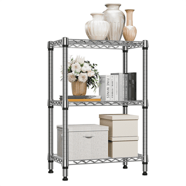 MZG 3 Tier Wire Shelving Units, 13.8" D x 23.6" W x 35.5" H,for Kitchen Baker Rack, Storage Shelves,Silver