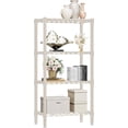 thumbnail image 1 of MZG 4 Tier Wire Shelves Rack, 11.8" D x 23.6" W x 47.5" H, Adjustable Metal Shelving Units,Steel Shelves Light Tan, 1 of 7