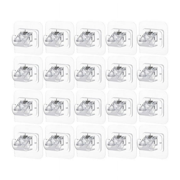 MZHICH 20 Pcs No Drill Curtain Rod Brackets for Bathroom Kitchen Home