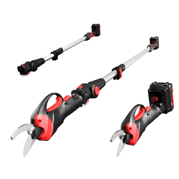 MZK 20V 2-in-1 Cordless Pruner w/ 13ft Pole, 1.2" Cut for Trees/Gardens/Orchards