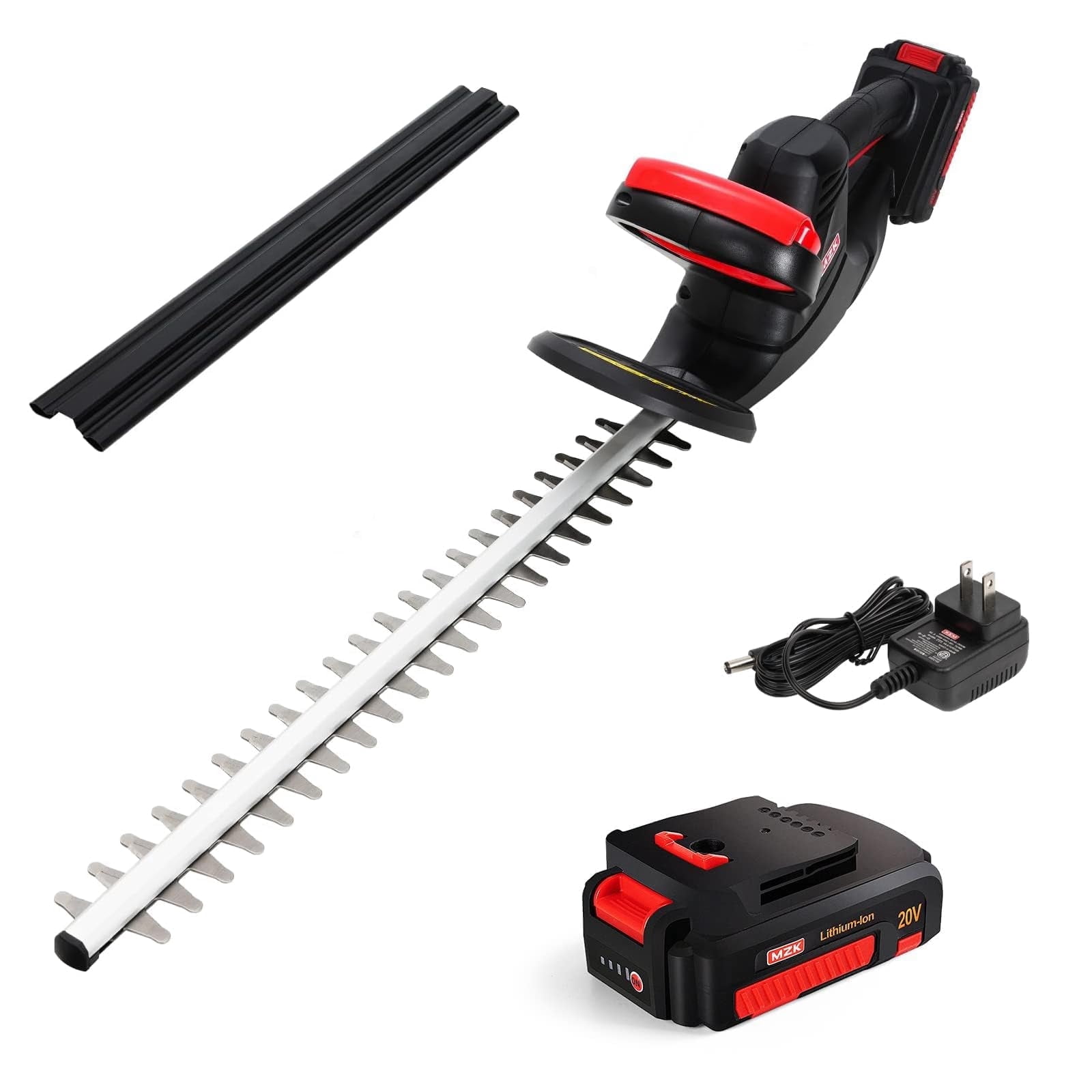 MZK 23'' Hedge Trimmer Cordless, 20V, Handheld For Bushes & Shrubs