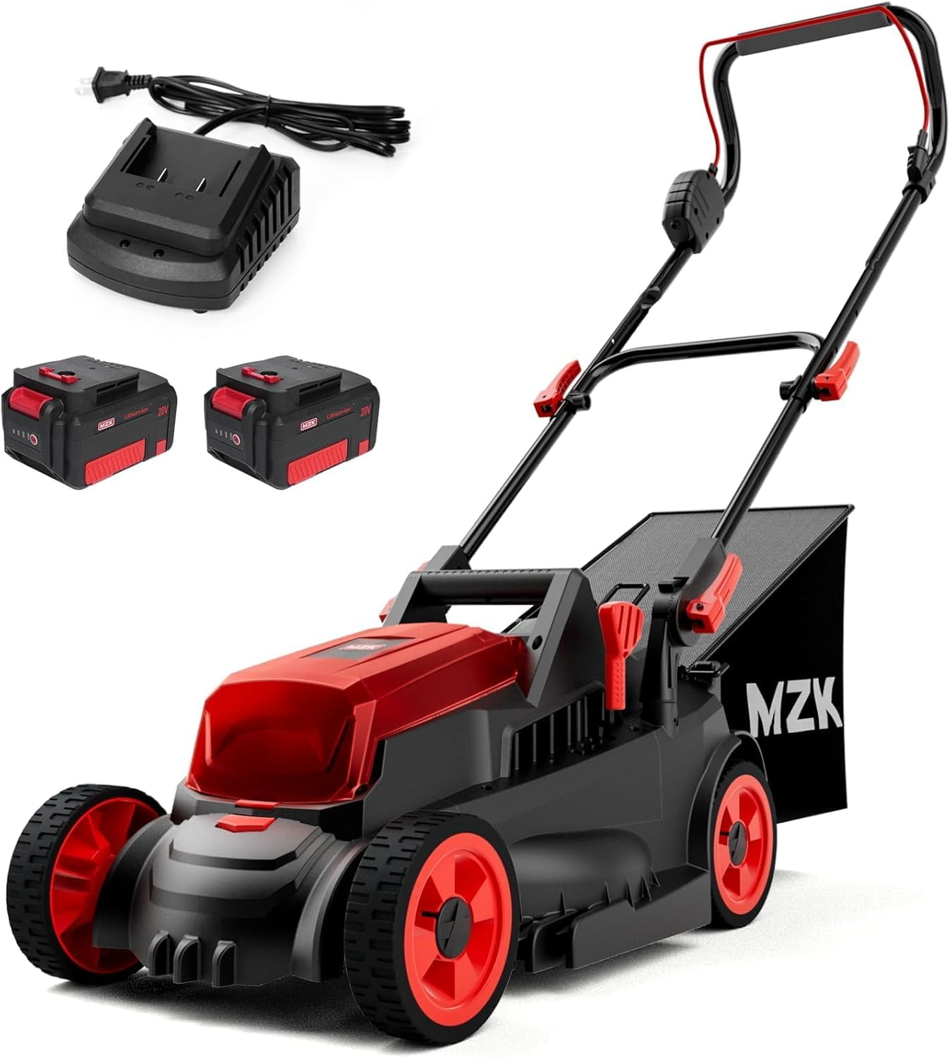 MZK 40V 13”Cordless Electric Lawn Mower,with 4-Position Height