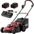 thumbnail image 1 of MZK 40V 16" Electric Lawn Mower, 2-in-1 Brushless Cordless Lawn Mower, Walk-Behind Push Mowers with 5-Position Height Adjustment, 2 x 4.0Ah Batteries & Charger Included, LM16B011, 1 of 9
