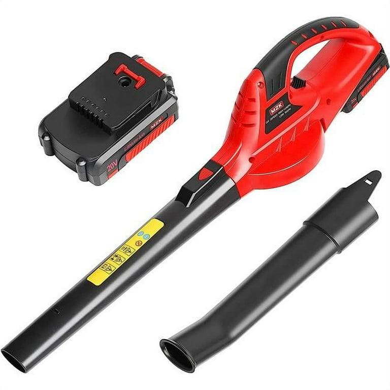MZK Leaf Blower Cordless Leaf Blower,20V Battery Powered Leaf Blower for  Lawn Care, Electric Lightweight Mini Leaf Blower(Battery & Charger Included)