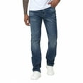 thumbnail image 1 of MZNBURAM Men's Stretch Regular Fit Straight-Leg Cotton Fashion Comfort Flex Waist Denim Pants Jeans, 1 of 1