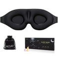 thumbnail image 1 of MZOO Sleep Eye Mask for Men Women, 3D Contoured Cup Sleeping Mask &amp; Blindfold with Ear Plug, Concave Molded Night Sleep Mask, Block Out Light, Soft Comfort Eye Shade Cover for Travel Y, 1 of 7