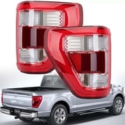 MZORANGE 2PCS LED Tail Light For Ford F150 XLT 2021-2022 2023 Right and Left Side Tail Light with Blind Spot Upgrade LED Style, Replacement#ML3Z13404C, ML3Z13405C