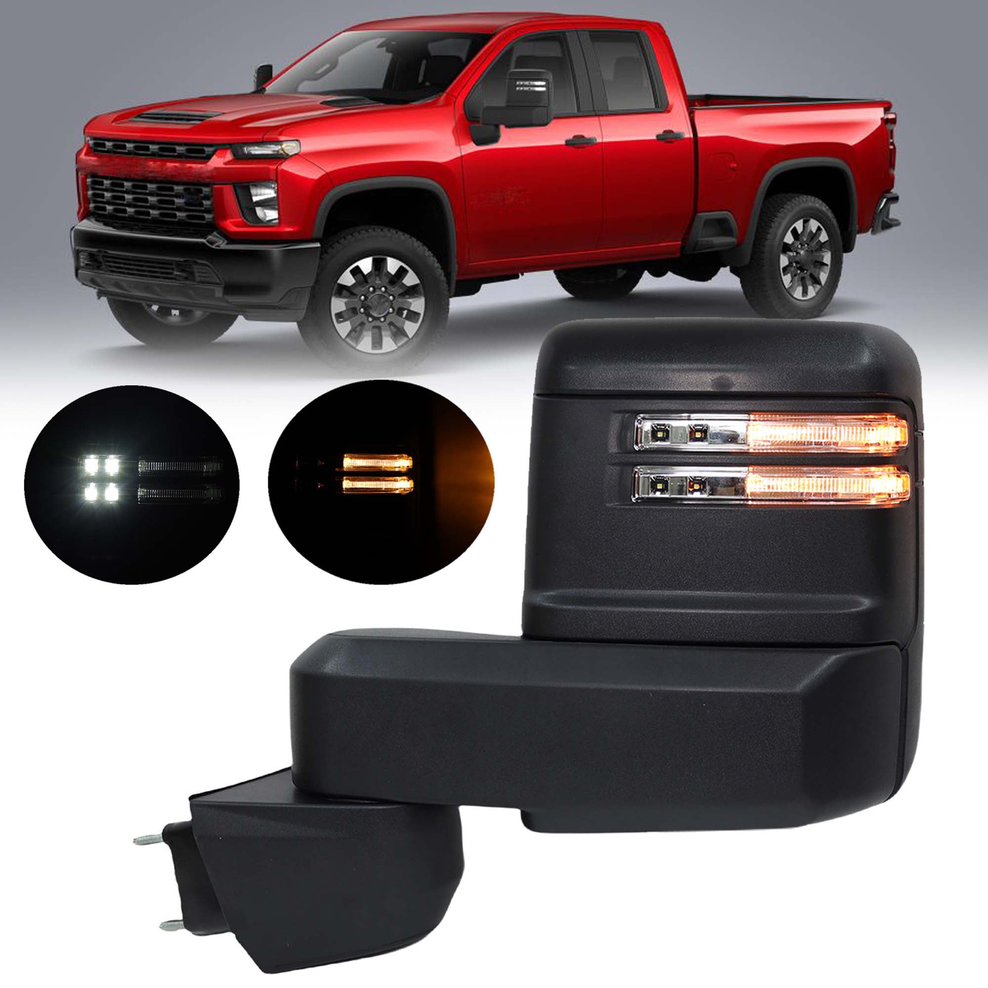 Auxito_market Heated Driver Side Mirror Glass – Fits 2019-2024 Chevy Silverado & GMC Sierra – LH Side