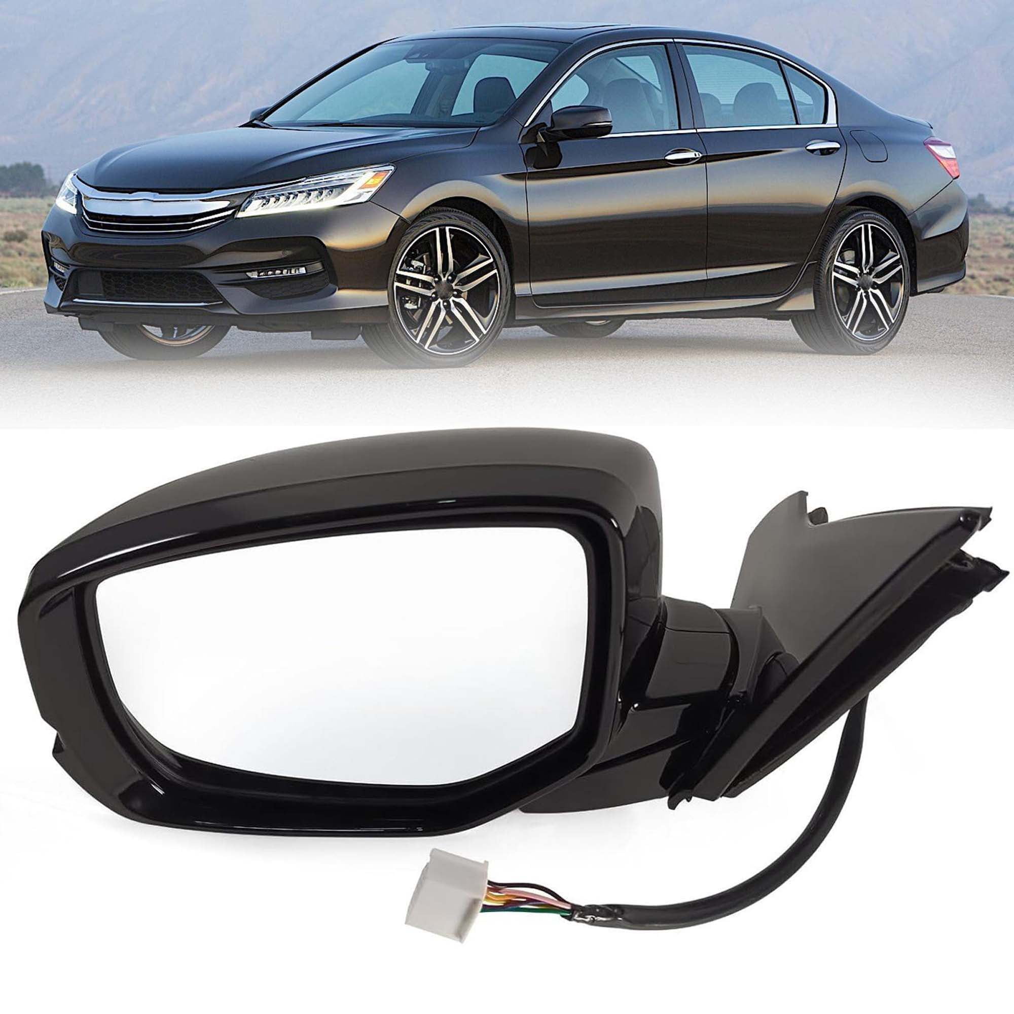 MZORANGE Driver Left Side Mirror Heated With Turn Signal For Honda Accord 2013-2017 Sedan