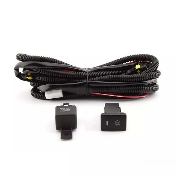 MZORANGE Fog Light Lamp Wiring Harness Replace LED Indicator Switch, Waterproof Fog Light Connector Kit 12V 40A Relay For Toyota H8 H9 H11 H16 Bulbs Interface