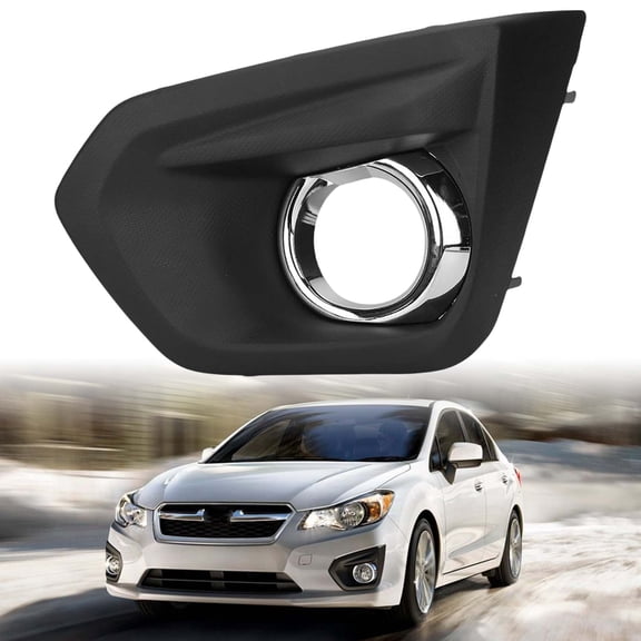 MZORANGE LH Driver Side Fog Light Bezel with Chrome Cover Trim Fit for 2012-2014 Subaru Impreza, Front Left Side Fog Light Bezel Replace 57731FJ010, 57731FG210