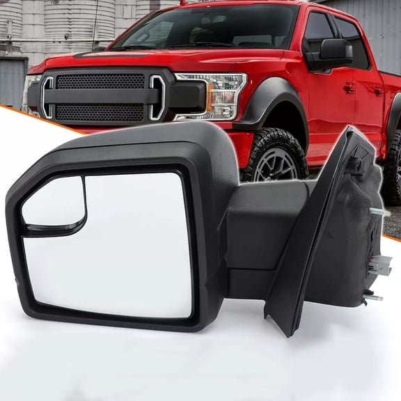 MZORANGE Left Driver Side Door Mirror with Blind Spot, Temperature Sensor, Power Glass Manual Folding 3 Pin For Ford F-150 F150 2015-2020