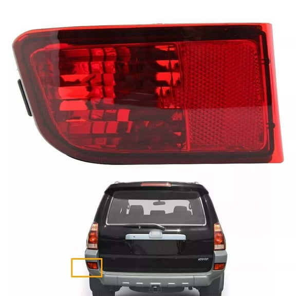 MZORANGE Left Rear Bumper Reflector Light For Toyota 4Runner 2003 2004 2005 Driver Side Tail Lamp