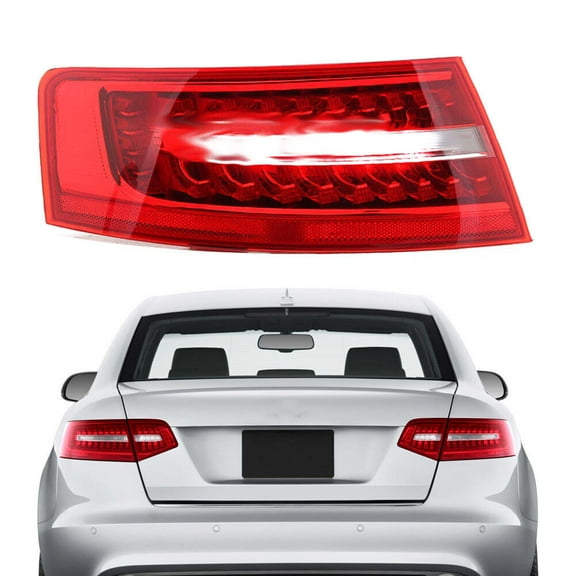 MZORANGE Left Side Rear Outer Tail Light For AUDI A6 C6 2009 2010 2011 Driver Side Rear Lamp W/Bulb