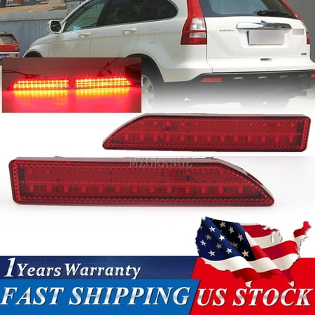 MZORANGE Pair Left Right LED Rear Bumper Reflector Light For Honda CR-V CRV 2007 2008 2009 Brake Stop Lamp