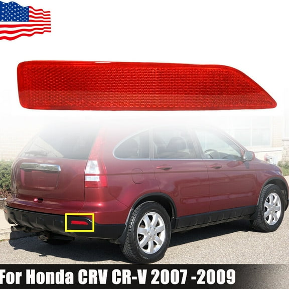 MZORANGE Right Rear Bumper Reflector Light For Honda CR-V CRV 2007-2009 Red Lens