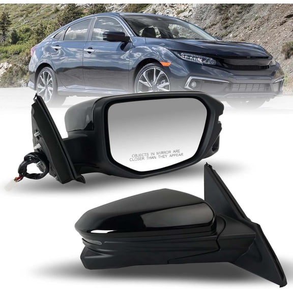 MZORANGE Right Side Mirror 14Pin For Honda Civic Sport 2017-2021 Power Mirror with Heated View Camera Turn Signal Lamp Power Fold