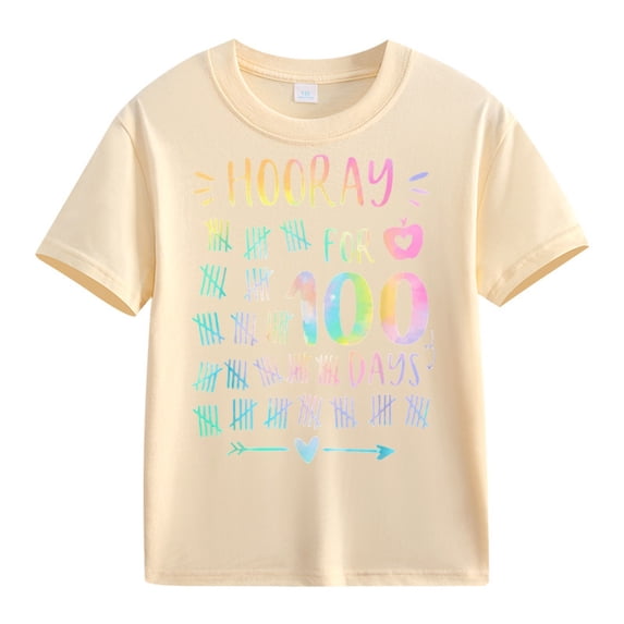 MZXELPRJD 100 Days of School Shirt for Boys Girls Funny Kindergarten Shirts Happy 100 Day of School Celebration Gifts Toddler Short Sleeve Graphic Tee Tops