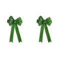 thumbnail image 1 of MZXELPRJD 2PCS St Patricks' Day Glitter Bow for Wreath 13.7 x 9.4in Green Irish Bows Ribbon Ornaments for Front Door Fireplace Tree Topper DIY Crafts Party Decorations Indoor Outdoor, 1 of 8