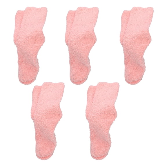 MZXELPRJD 5 Pairs Women Fuzzy Socks Fluffy Cozy Slipper Socks Warm Winter Soft Anti Slip Plush House Socks Fuzzy Crew Socks Cozy Soft for Winter Indoor