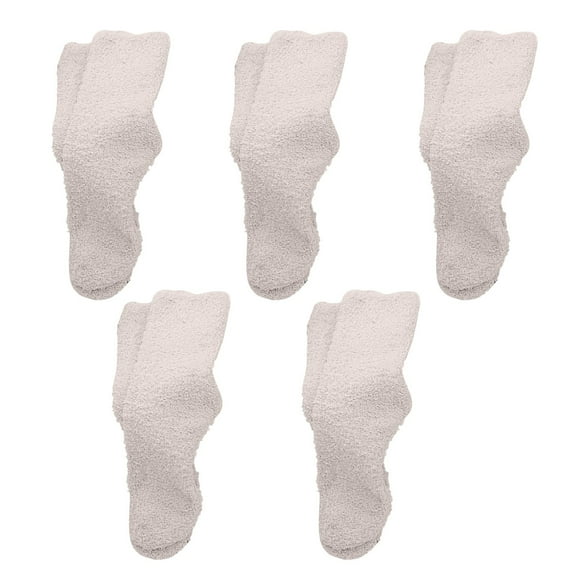 MZXELPRJD 5 Pairs Women Fuzzy Socks Fluffy Cozy Slipper Socks Warm Winter Soft Anti Slip Plush House Socks Fuzzy Crew Socks Cozy Soft for Winter Indoor