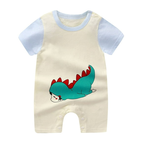 MZXELPRJD Baby Boy Rompers 6-9 Months Summer Thin Cartoon Pattern Home Short Sleeve Romper for Baby Boys Girls Girls' Clothing Sets Onesie Girls Girl 2 Piece Outfits Onesies For Babies Baby Onesies
