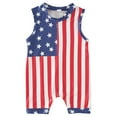 thumbnail image 1 of MZXELPRJD Baby Girl Bubble Romper Unisex Baby Clothing Set Boy Striped Romper Bodysuit Sleeveless 4th July Jumpsuit 6-12m Boys 0-3 Months Outfits Baby Girl Outfits 18-24 Months, 1 of 8