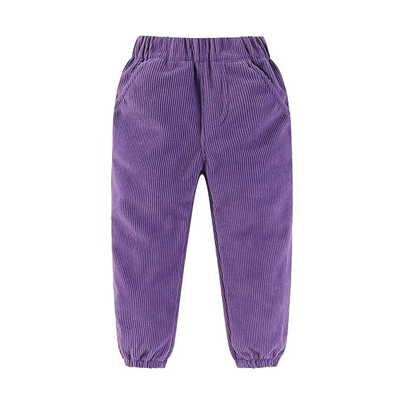 MZXELPRJD Baby Girl Pants Little and Kids Camo Pants Big Kids Fall and Winter Girls Solid Color Corduroy Elastic Waistband Ankles Pants with Pockets Stylish Clothes for Kids Girls