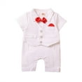 thumbnail image 1 of MZXELPRJD Baby Girl Romper Bow Tie Gift Gentleman Jumpsuit Photography 9m Formal Wear 3t Outfits Dance Outfits For Girls Baby Boys' Clothing Sets Size 7-8 Girls Cute Outfits, 1 of 8