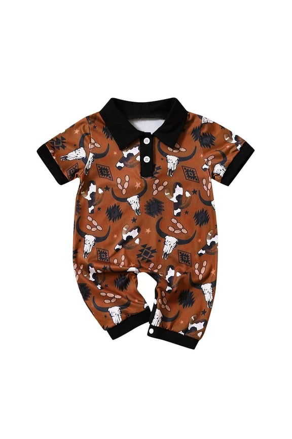 Baby Girls' One-piece Rompers Cartoon 2 T Boys Clothing Sets Cow Print Romper Sweatshirt Playwear 12m Farm Animal Design Matching Outfits for Kids
