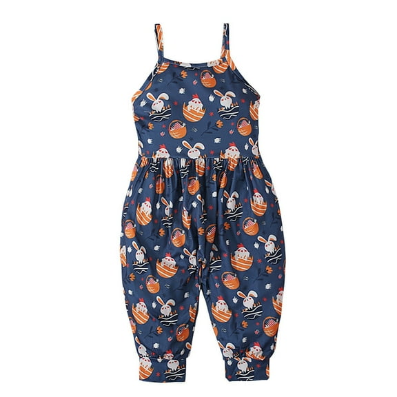 MZXELPRJD Baby Girls' One-piece Rompers Girls' Boys Clothing Set Size 10-12 Youth Easter Bunny Print Halter Strapless Bodysuit Jumpsuit with Crawler Hoodie and Bottom Toddler Boys Clothes 3t/4t