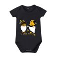 thumbnail image 1 of MZXELPRJD Baby Jumpsuit Infant Girls Boys First Birthday Outfits Bumble Bee Printed Baby Clothes 1st Birthday Romper Short Sleeve Bodysuit, 1 of 3