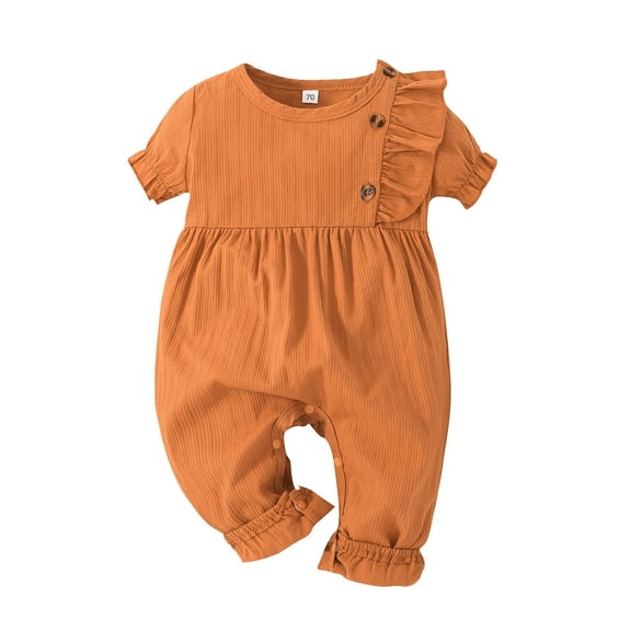 MZXELPRJD Baby Knit Romper Ruffle Trim Boys Clothing Set Solid Color Romper 6-9 Months Casual Everyday Wear Girls Dance Outfits Little Boy Outfits Boys Clothes Size 3-4 Toddler Outfits