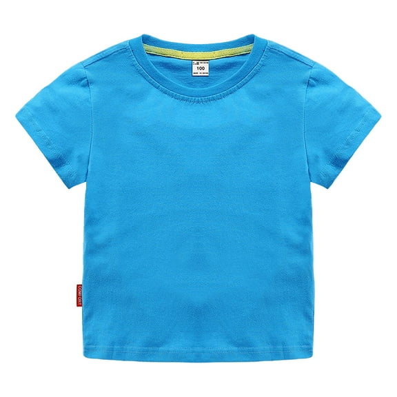 MZXELPRJD Boys Plain T-Shirts Short Sleeve Shirts for Toddler Boy Kids Loose Fit Basic Tees Baby Clothes Infant Crewneck Solid Color Summer Tops