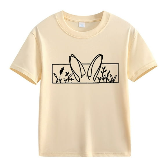 MZXELPRJD Boys Shirts Kids Cute Easter Shirt Boys Funny T-Shirt Clothes Girls Bunny Graphic Tees Outfit Spring Summer Casual Short Sleeve Graphic Tshirt