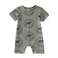 thumbnail image 1 of MZXELPRJD Bubble Romper Boy Western Boot Baby Clothes Boy Letter Print Jumpsuit Adventure Playwear Yoke Back Design 2t-4t Long Sleeve Onesie 6-9 Months Girl, 1 of 5