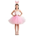 thumbnail image 1 of MZXELPRJD Bunny Dresses for Girls Funny Kids Party Dress with Plush Rabbit Ears Headband Baby Girl Hare Tutu Dress Up Outfit Flower Princess Dress, 1 of 8