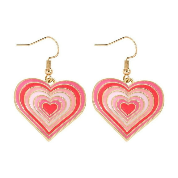 MZXELPRJD Dangle Earrings for Women Valentines Day Earrings Enamel Cute Love Rainbow Heart Teardrop Drop Earrings Lightweight Fun Earrings Jewelry Set Gifts for Her