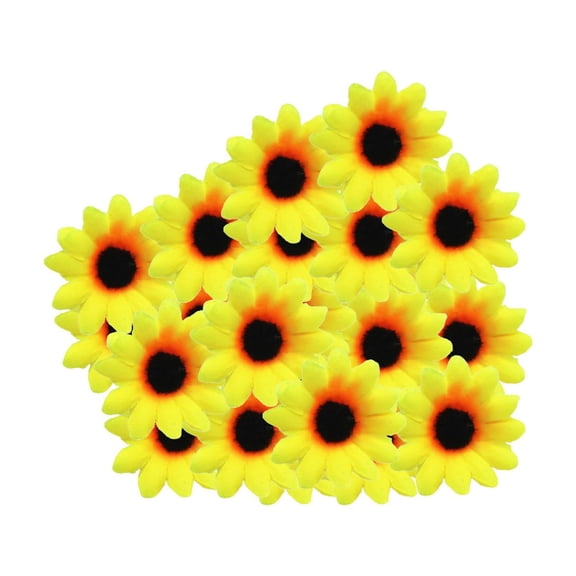 MZXELPRJD Fake Flowers 100Pcs Artificial Silk Sunflower Heads Gerbera Flowers Petals 16" for Diy Home Wedding Decoration Garden Craft Art Decor Artificial Flowers Fall Valentines Day Gifts