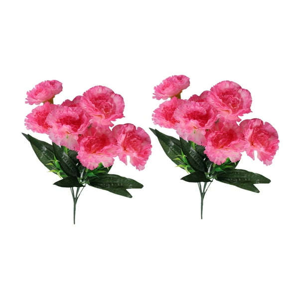 MZXELPRJD Fake Flowers Flower String 10 Head Artificial Silk Fowers Carnation Bunch Wedding Home Outdoor Size 38Cm Avilable in 7 Colours (2Pc) Wild Flower Garland Christmas Decorations