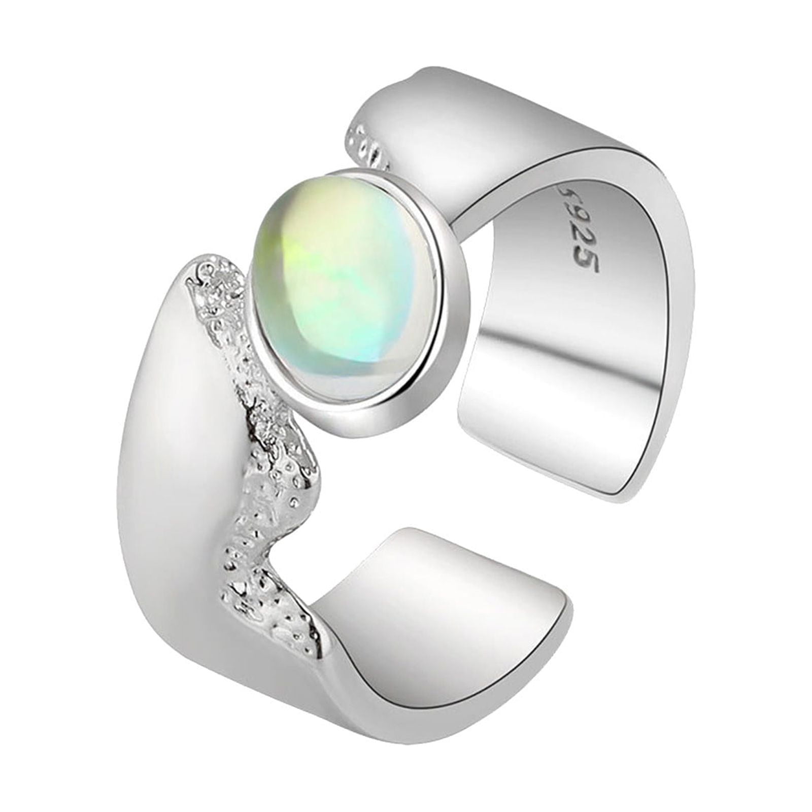 MZXELPRJD Fake Wedding Rings Knot Ring Sterling Silver Moon Ring ...