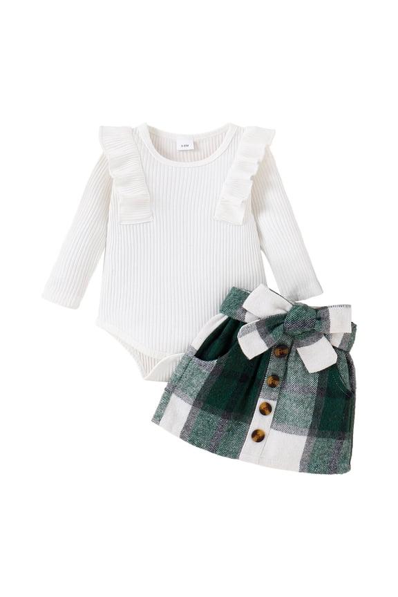 First Christmas Outfit Boy Catholic Baptism Outfit Newborn Gift Sets Girls Jumpsuit Size 14-16 Birthday Party Baby Girl Gifts 0-3 Months 24, Green 9-12 Months