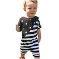 thumbnail image 1 of MZXELPRJD Girl Jumpsuit 4th of July 4t Girl Clothes Star Stripe Baby Romper Jumpsuit Patriotic Girls Size 5-6 Outfits Long Sleeve Onesies 3-6 Months 1 Year Old Birthday Outfit Boy, 1 of 8