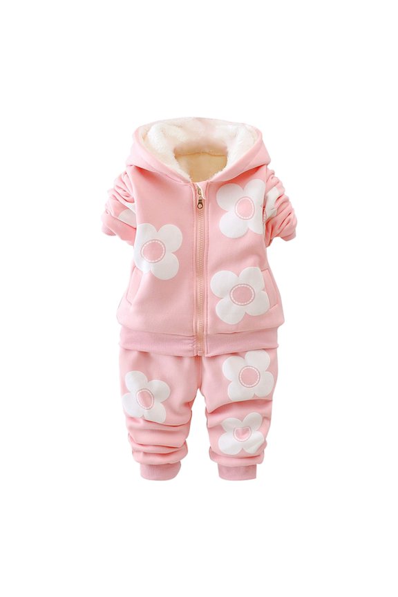 Girls Bell Bottom Outfit Little Girl Outfits Size 7/8 Baby Coverall Toddler Winter Set 6-9 Month Boy Clothes Little Girls Gifts Work, Pink 18-24 Months