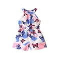 thumbnail image 1 of MZXELPRJD Girls Black Jumpsuit Butterfly Print Girl Toddler Clothes Suspenders Romper Toddler Girls Clothes Sets Girl Clothes Size 8-9 Year Old Outfits Sets Blue Onesie Boys Jogging Sets, 1 of 8