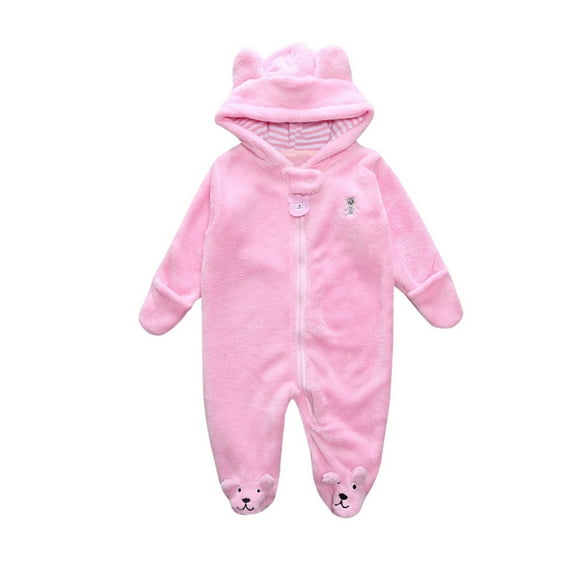 MZXELPRJD Girls Body Suit Cartoon Hooded Baby Clothing Set Boy Baby Romper Jumpsuit Fluffy Winter Outfits 12-18 Month Onesies Dinosaur Outfit For Boys Pink Onesies 0-3 Months Outfit For 2 Year Old