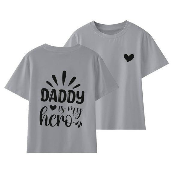 MZXELPRJD Girls Shirts Letter Print Fathers Day Shirt T Shirt Baby Girls Boys Short Sleeve Tops Parent Child Kids Round Neck Short Sleeve Tees