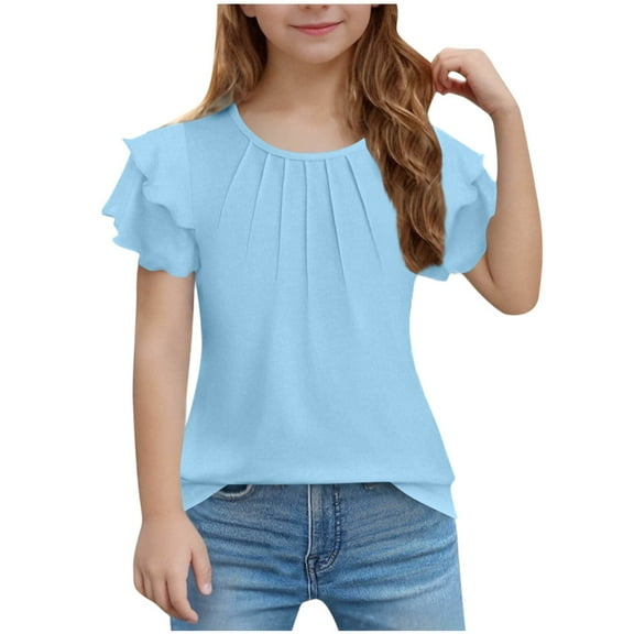 MZXELPRJD Girls Short Sleeve Sequin Shirt 2026 Trendy Metallic Shimmer Short Sleeved Shirts for Teen Girl Kids Sparkly Glitter Crewneck Tee Tops Toddler Clothes