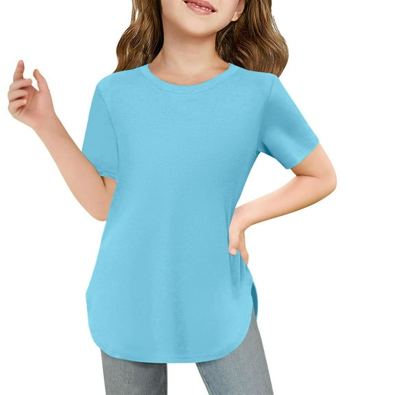 MZXELPRJD Girls Short Sleeve Sequin Shirt 2026 Trendy Metallic Shimmer Short Sleeved Shirts for Teen Girl Kids Sparkly Glitter Crewneck Tee Tops Toddler Clothes